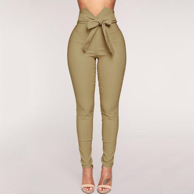 Sexy Bow Slim Elastic Pants - Shop Shiningbabe - Womens Fashion Online Shopping Offering Huge Discounts on Shoes - Heels, Sandals, Boots, Slippers; Clothing - Tops, Dresses, Jumpsuits, and More.