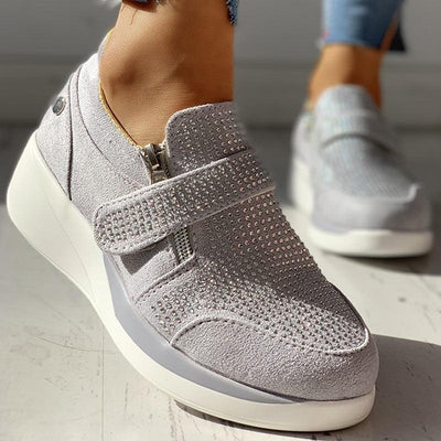 Knitted Breathable Casual Muffin Sneakers - Cherrybetty