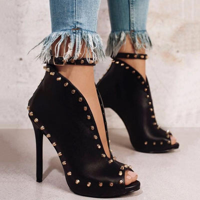 Pointed Rivet High Heel Boots - Shop Shiningbabe - Womens Fashion Online Shopping Offering Huge Discounts on Shoes - Heels, Sandals, Boots, Slippers; Clothing - Tops, Dresses, Jumpsuits, and More.