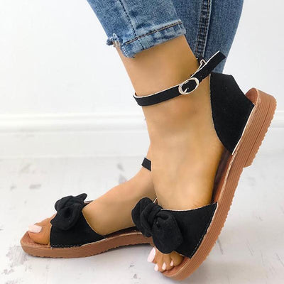 Casual Vintage Bow Flat Sandals - Shop Shiningbabe - Womens Fashion Online Shopping Offering Huge Discounts on Shoes - Heels, Sandals, Boots, Slippers; Clothing - Tops, Dresses, Jumpsuits, and More.