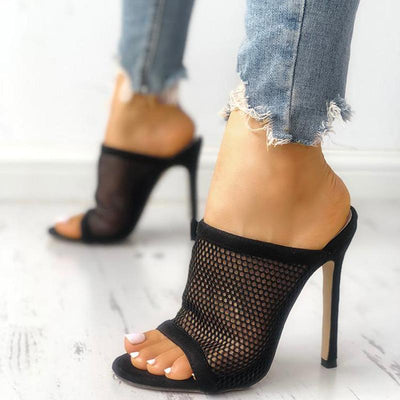 Mesh Openwork High Heel Sandals - Shop Shiningbabe - Womens Fashion Online Shopping Offering Huge Discounts on Shoes - Heels, Sandals, Boots, Slippers; Clothing - Tops, Dresses, Jumpsuits, and More.
