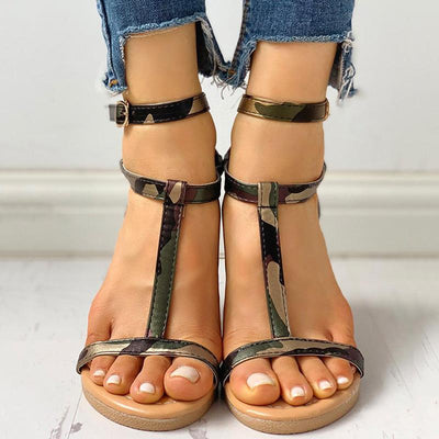 Open Toe T-Strap Flat Sandals - Shop Shiningbabe - Womens Fashion Online Shopping Offering Huge Discounts on Shoes - Heels, Sandals, Boots, Slippers; Clothing - Tops, Dresses, Jumpsuits, and More.