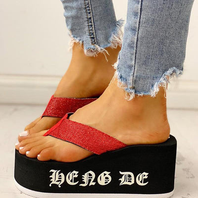 Toe Post Platform Muffin Sandals - Shop Shiningbabe - Womens Fashion Online Shopping Offering Huge Discounts on Shoes - Heels, Sandals, Boots, Slippers; Clothing - Tops, Dresses, Jumpsuits, and More.