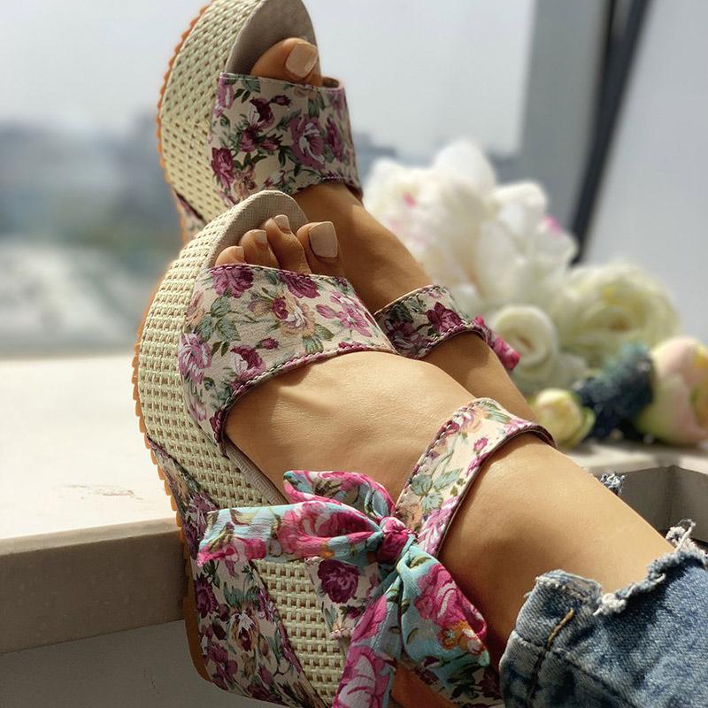 Women's Fashion Bowknot Design Wedge Sandals - Shop Shiningbabe - Womens Fashion Online Shopping Offering Huge Discounts on Shoes - Heels, Sandals, Boots, Slippers; Clothing - Tops, Dresses, Jumpsuits, and More.