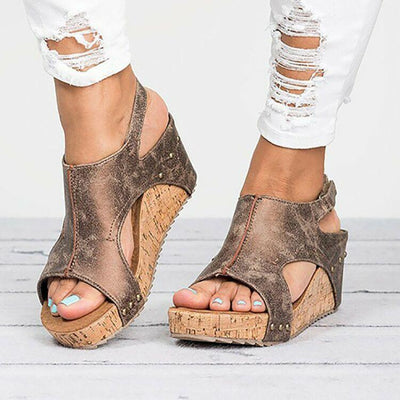PU Fashion Wedge Sandals - Shop Shiningbabe - Womens Fashion Online Shopping Offering Huge Discounts on Shoes - Heels, Sandals, Boots, Slippers; Clothing - Tops, Dresses, Jumpsuits, and More.