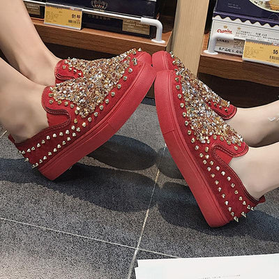Women's Fashion Studded Couple Thick Base Sneakers - Shop Shiningbabe - Womens Fashion Online Shopping Offering Huge Discounts on Shoes - Heels, Sandals, Boots, Slippers; Clothing - Tops, Dresses, Jumpsuits, and More.