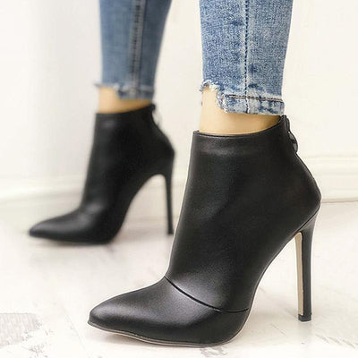 Black Pointed High Heel Booties - Shop Shiningbabe - Womens Fashion Online Shopping Offering Huge Discounts on Shoes - Heels, Sandals, Boots, Slippers; Clothing - Tops, Dresses, Jumpsuits, and More.