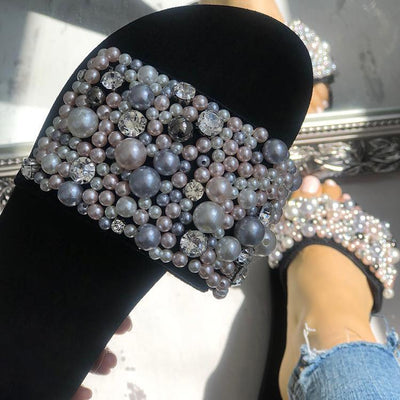 Fashion Pearl Beach Flat Sandals - Shop Shiningbabe - Womens Fashion Online Shopping Offering Huge Discounts on Shoes - Heels, Sandals, Boots, Slippers; Clothing - Tops, Dresses, Jumpsuits, and More.
