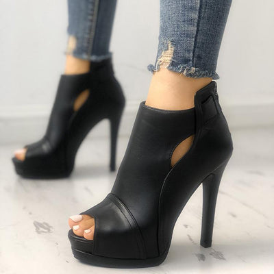 Fashion Peep Toe Cutout Thin Heels - Shop Shiningbabe - Womens Fashion Online Shopping Offering Huge Discounts on Shoes - Heels, Sandals, Boots, Slippers; Clothing - Tops, Dresses, Jumpsuits, and More.