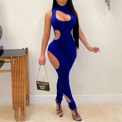 Sexy Hollow Out Bodycon Jumpsuit Playsuit