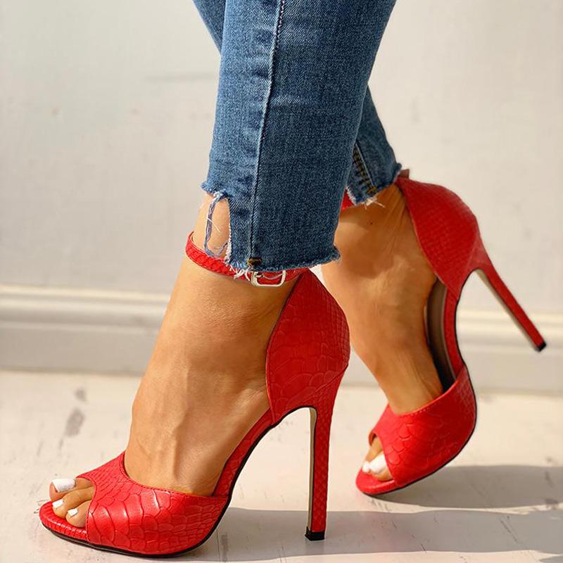 Peep Toe Ankle Strap Thin Heeled Sandals - Shop Shiningbabe - Womens Fashion Online Shopping Offering Huge Discounts on Shoes - Heels, Sandals, Boots, Slippers; Clothing - Tops, Dresses, Jumpsuits, and More.