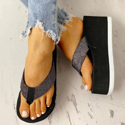 Toe Post Platform Muffin Sandals - Shop Shiningbabe - Womens Fashion Online Shopping Offering Huge Discounts on Shoes - Heels, Sandals, Boots, Slippers; Clothing - Tops, Dresses, Jumpsuits, and More.