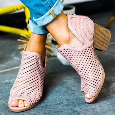 Hollow Fish Mouth Open Toe High Heel Sandals - Shop Shiningbabe - Womens Fashion Online Shopping Offering Huge Discounts on Shoes - Heels, Sandals, Boots, Slippers; Clothing - Tops, Dresses, Jumpsuits, and More.